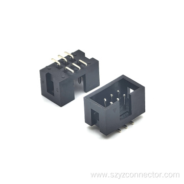 2.54mm Pitch Box header Connector SMT H10.32mm 2*3P